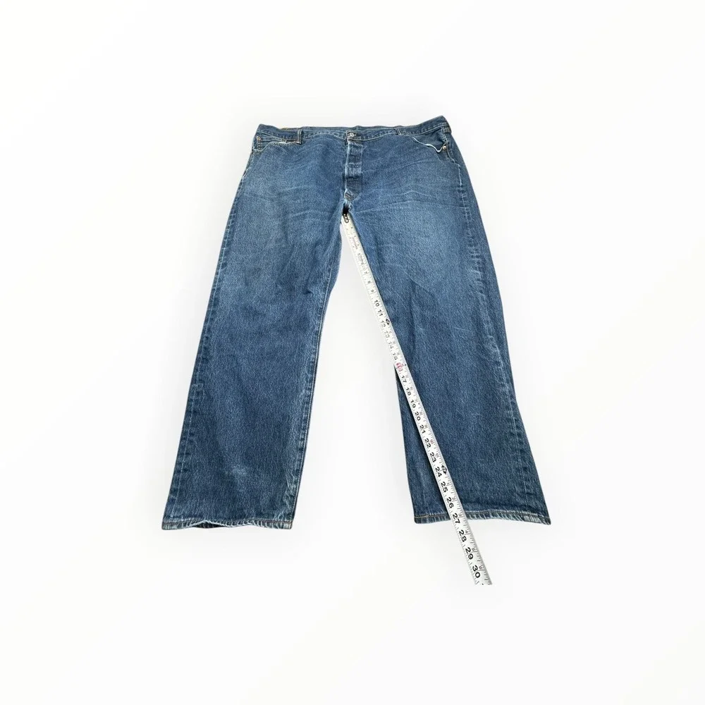 Levi's Jeans Mens 52 Blue 501 Original Fit Straight‎ Leg Button Fly Denim Pants